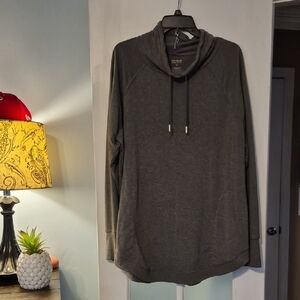 TEK GEAR Gray Hooded Tunic Sweatshirt